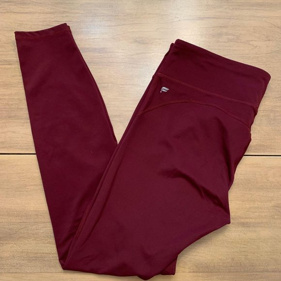 Fabletics Sz L Ankle length Maroon Womens Leggings - Picture 3 of 4